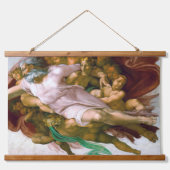 Die Gründung von Adam, Michelangelo Wandteppich Mit Holzrahmen (Vorderseite 2)