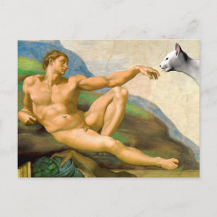 Die Gründung von Adam Parody Postkarte