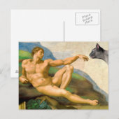 Die Gründung von Adam Parody Postkarte (Vorne/Hinten)