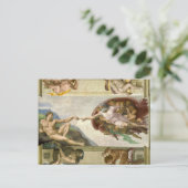 Die Gründung von Adam, Sixtinische Kapelle, Michel Postkarte (Stehend Vorderseite)