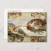 Die Gründung von Adam, Sixtinische Kapelle, Michel Postkarte (Vorne/Hinten)