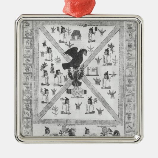 Die Gründung von Tenochtitlan Silbernes Ornament (Vorne)