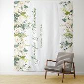 Die Grüne des White Roses Wedding Foto Stand im Hi Wandteppich (Beispiel)