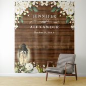 Die Grüne des White Roses Wedding Foto Stand im Hi Wandteppich (Beispiel)