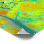 Die grüne Erde - Aquamarine und goldene Gezeiten Poster (Ecke)