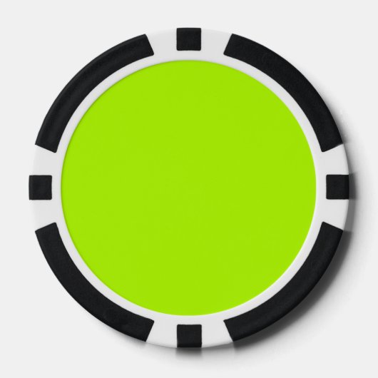 Die grüne Farbe des elektrischen Kalks ist für den Pokerchips (Vorderseite)