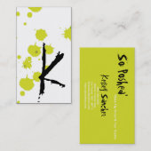 Die grüne Farbtöne bilden die künstlerische Visite Visitenkarte (Vorne/Hinten)