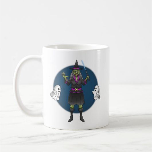 Die grüne Hexe und die Geister Kaffeetasse (Links)