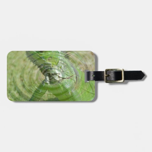 Die grüne Iguana Gepäckanhänger (Vorderseite horizontal)