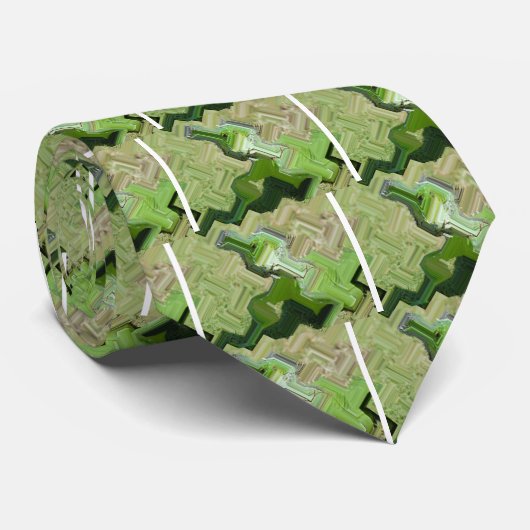 Die grüne Iguana Krawatte (Gerollt)