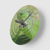 Die grüne Iguana Runde Wanduhr (Winkel)