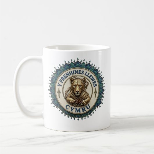Die grüne Königin. cymru ‎ Kaffeetasse (Links)
