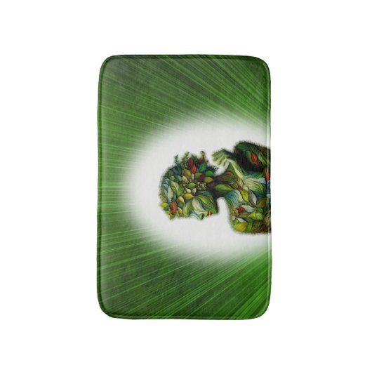 Die grüne Lady Badematte (Vorderseite Vertikal)