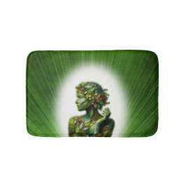 Die grüne Lady Badematte
