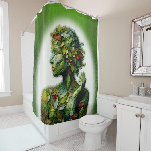 Die grüne Lady Duschvorhang (Beispiel)