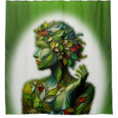 Die grüne Lady Duschvorhang (Vorderseite)
