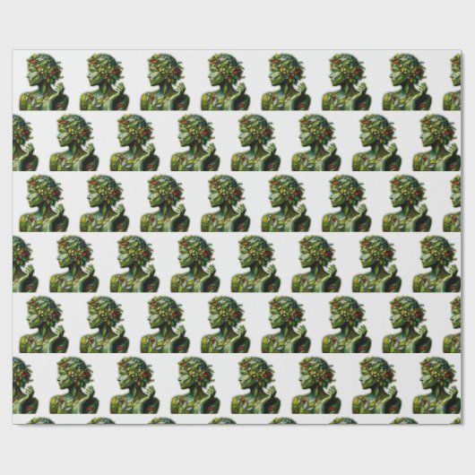 Die grüne Lady Geschenkpapier (Flach)