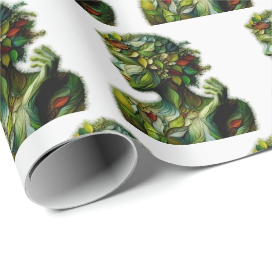 Die grüne Lady Geschenkpapier (Rolleneckpunkt)