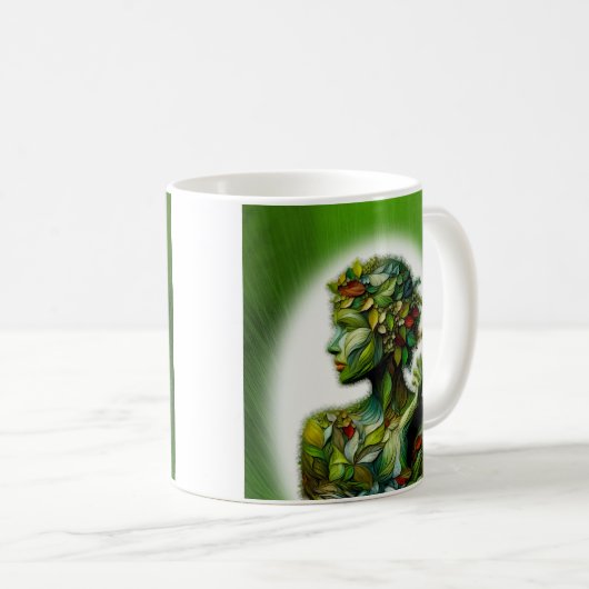 Die grüne Lady Kaffeetasse (VorderseiteRechts)