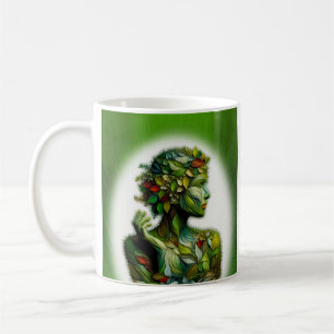 Die grüne Lady Kaffeetasse