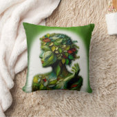 Die grüne Lady Kissen (Decke)