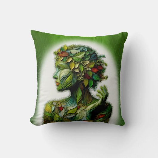 Die grüne Lady Kissen (Vorderseite)