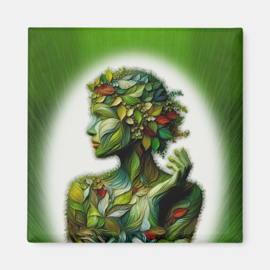 Die grüne Lady Magnet (Vorne)