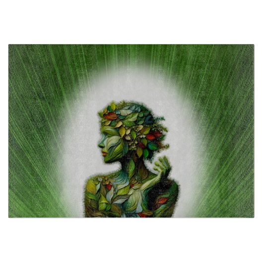 Die grüne Lady Schneidebrett (Vorderseite)