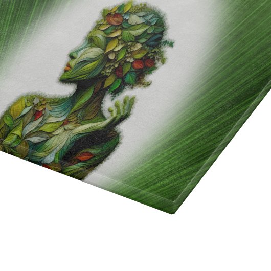 Die grüne Lady Schneidebrett (Ecke)