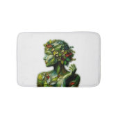 Die grüne Lady - weißer Hintergrund Badematte (Vorderseite)
