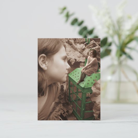 Die grüne Laterne. Postkarte (Stehend Vorderseite)