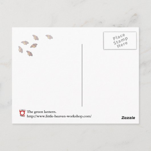 Die grüne Laterne. Postkarte (Rückseite)