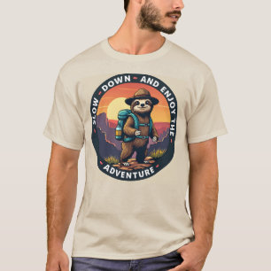 Die grüne Latte verlangsamt sich und genießt das A T-Shirt