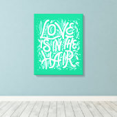 Die grüne Liebe ist im Haar Leinwanddruck (Insitu (Holzboden))