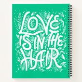 Die grüne Liebe ist im Haar Notizblock (Rückseite)