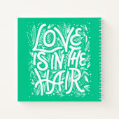 Die grüne Liebe ist im Haar Notizblock (Rückseite)