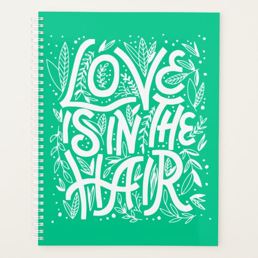 Die grüne Liebe ist im Haar Planer (Vorderseite)