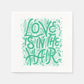 Die grüne Liebe ist im Haar Serviette (Vorderseite)