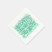 Die grüne Liebe ist im Haar Serviette (Ecke)