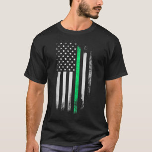 Die "Grüne Linie" - Amerikanische Flagge T-Shirt