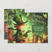 Die grüne Magie des St. Patrick's Day Postkarte (Vorne/Hinten)