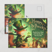 Die grüne Magie des St. Patrick's Day Postkarte (Vorne/Hinten)