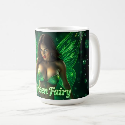 Die grüne Märchen der Absinthe Kaffeetasse (VorderseiteRechts)
