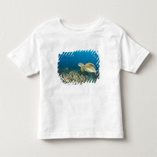 Die grüne Meeresschildkröte (Chelonia mydas) ist d Kleinkind T-shirt (Vorderseite)