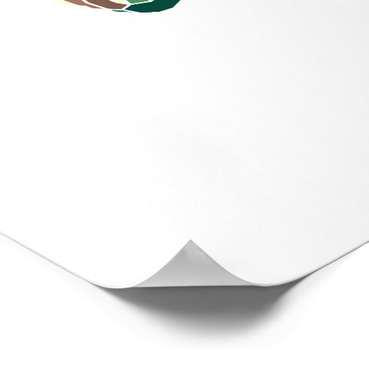 Die grüne Meeresschildkröte (gefärbt) Poster (Ecke)