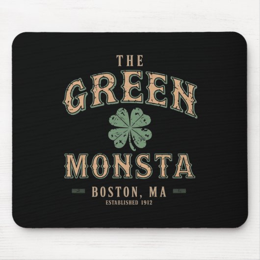 Die grüne Monsta-Outfits St. Patricks Day Boston N Mousepad (Vorne)