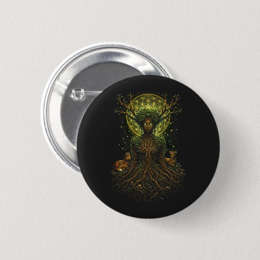 Die grüne Mutter Button (Vorne & Hinten)