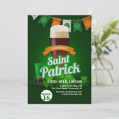 Die Grüne Partei St. Patrick's Day Einladung (Stehend Vorderseite)