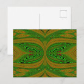 Die grüne Schmetterlinge Postkarte (Vorne/Hinten)