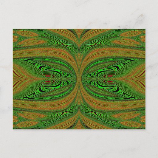 Die grüne Schmetterlinge Postkarte (Vorderseite)